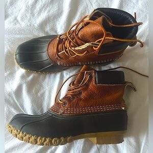 LL Bean leather duck boots